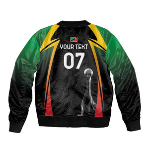 St Kitts and Nevis Cricket Custom Afro Sleeve Zip Bomber Jacket Go Patriots Go Champions - African Pride