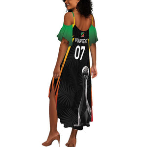 St Kitts and Nevis Cricket Custom Afro Summer Maxi Dress Go Patriots Go Champions - African Pride