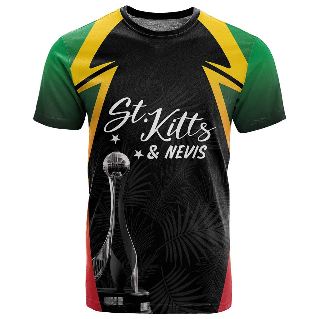 St Kitts and Nevis Cricket Custom Afro T shirt Go Patriots Go Champions - African Pride