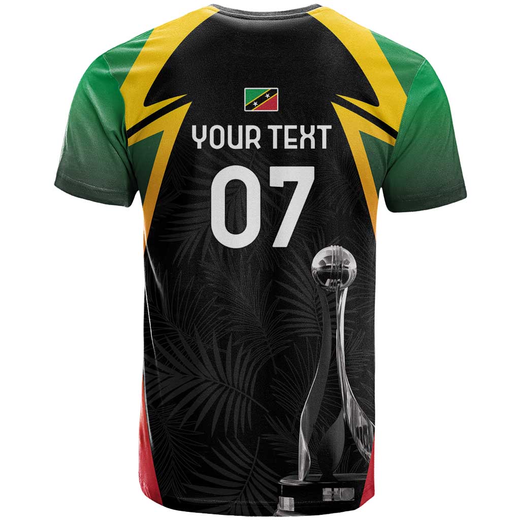 St Kitts and Nevis Cricket Custom Afro T shirt Go Patriots Go Champions - African Pride