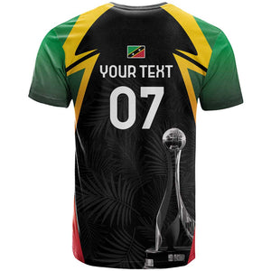St Kitts and Nevis Cricket Custom Afro T shirt Go Patriots Go Champions - African Pride