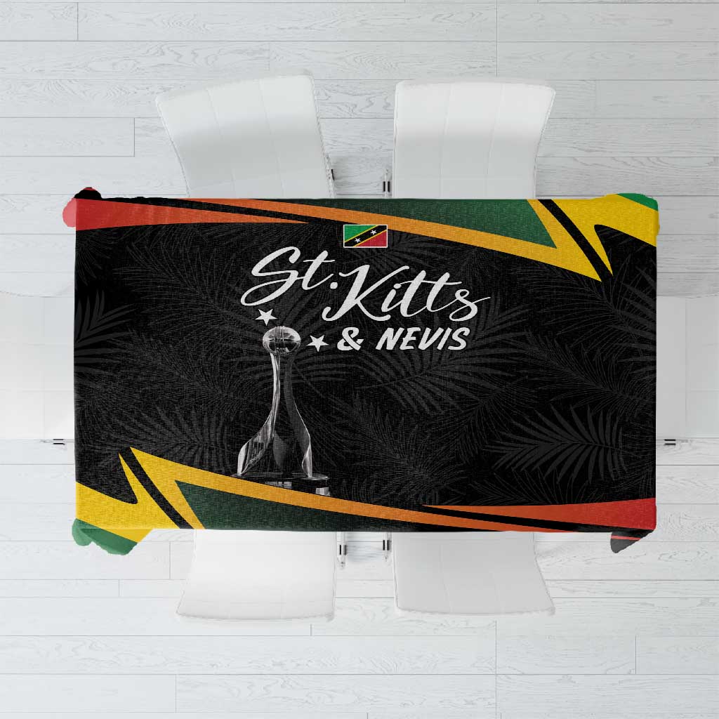 St Kitts and Nevis Cricket Afro Tablecloth Go Patriots Go Champions - African Pride
