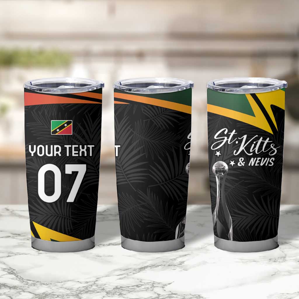 St Kitts and Nevis Cricket Custom Afro Tumbler Cup Go Patriots Go Champions - African Pride