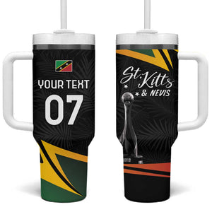 St Kitts and Nevis Cricket Custom Afro Tumbler With Handle Go Patriots Go Champions - African Pride