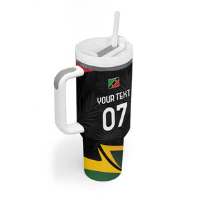 St Kitts and Nevis Cricket Custom Afro Tumbler With Handle Go Patriots Go Champions - African Pride