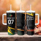 St Kitts and Nevis Cricket Custom Afro Tumbler With Handle Go Patriots Go Champions - African Pride