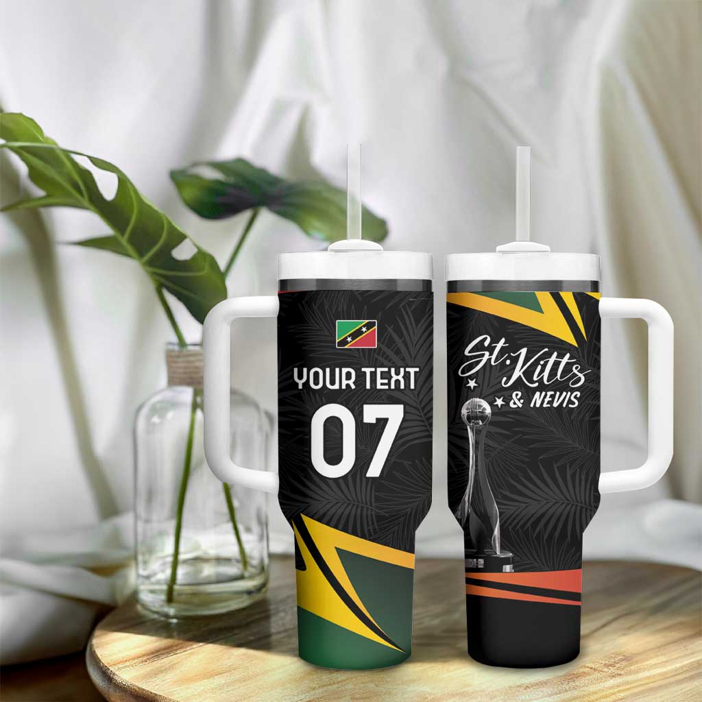 St Kitts and Nevis Cricket Custom Afro Tumbler With Handle Go Patriots Go Champions - African Pride