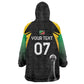 St Kitts and Nevis Cricket Custom Afro Wearable Blanket Hoodie Go Patriots Go Champions - African Pride