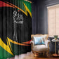 St Kitts and Nevis Cricket Afro Window Curtain Go Patriots Go Champions - African Pride