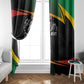 St Kitts and Nevis Cricket Afro Window Curtain Go Patriots Go Champions - African Pride