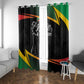 St Kitts and Nevis Cricket Afro Window Curtain Go Patriots Go Champions - African Pride
