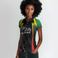 St Kitts and Nevis Cricket Custom Afro Women Polo Shirt Go Patriots Go Champions - African Pride