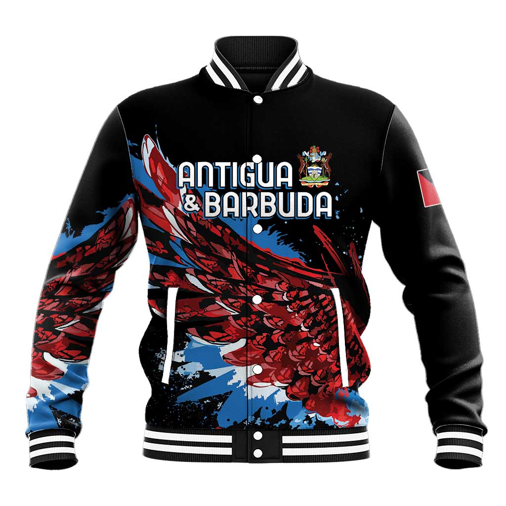 Afro-Antigua and Barbuda Cricket Custom Baseball Jacket Falcons Wings - Take Off - African Pride