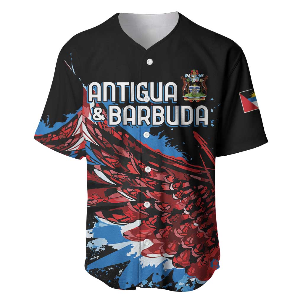 Afro-Antigua and Barbuda Cricket Custom Baseball Jersey Falcons Wings - Take Off - African Pride