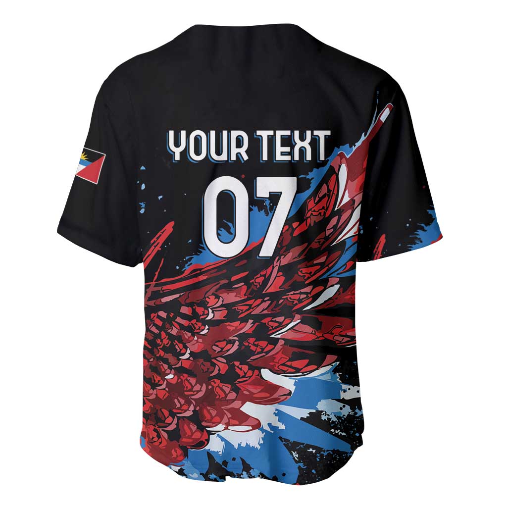 Afro-Antigua and Barbuda Cricket Custom Baseball Jersey Falcons Wings - Take Off - African Pride