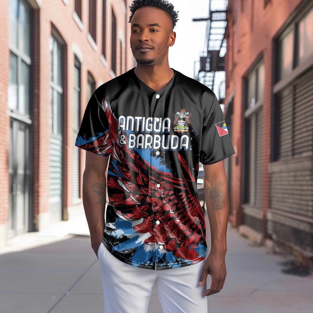 Afro-Antigua and Barbuda Cricket Custom Baseball Jersey Falcons Wings - Take Off - African Pride