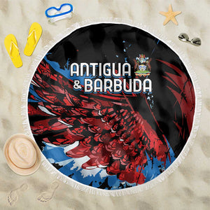 Afro-Antigua and Barbuda Cricket Beach Blanket Falcons Wings - Take Off - African Pride
