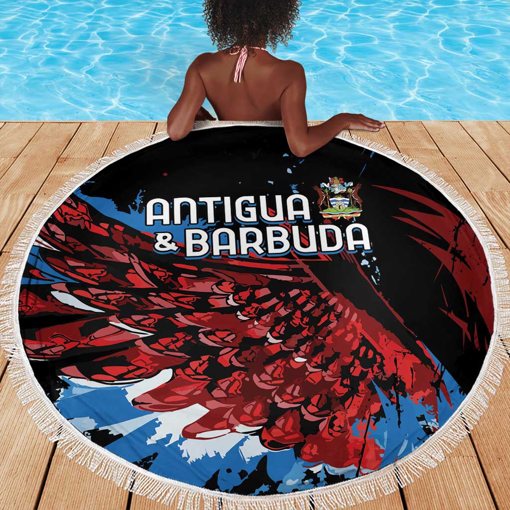 Afro-Antigua and Barbuda Cricket Beach Blanket Falcons Wings - Take Off - African Pride