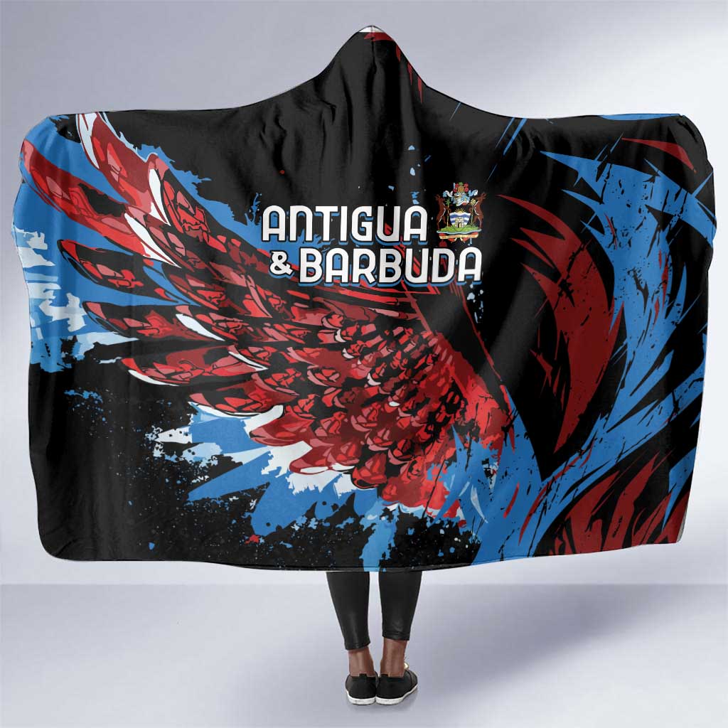 Afro-Antigua and Barbuda Cricket Hooded Blanket Falcons Wings - Take Off - African Pride