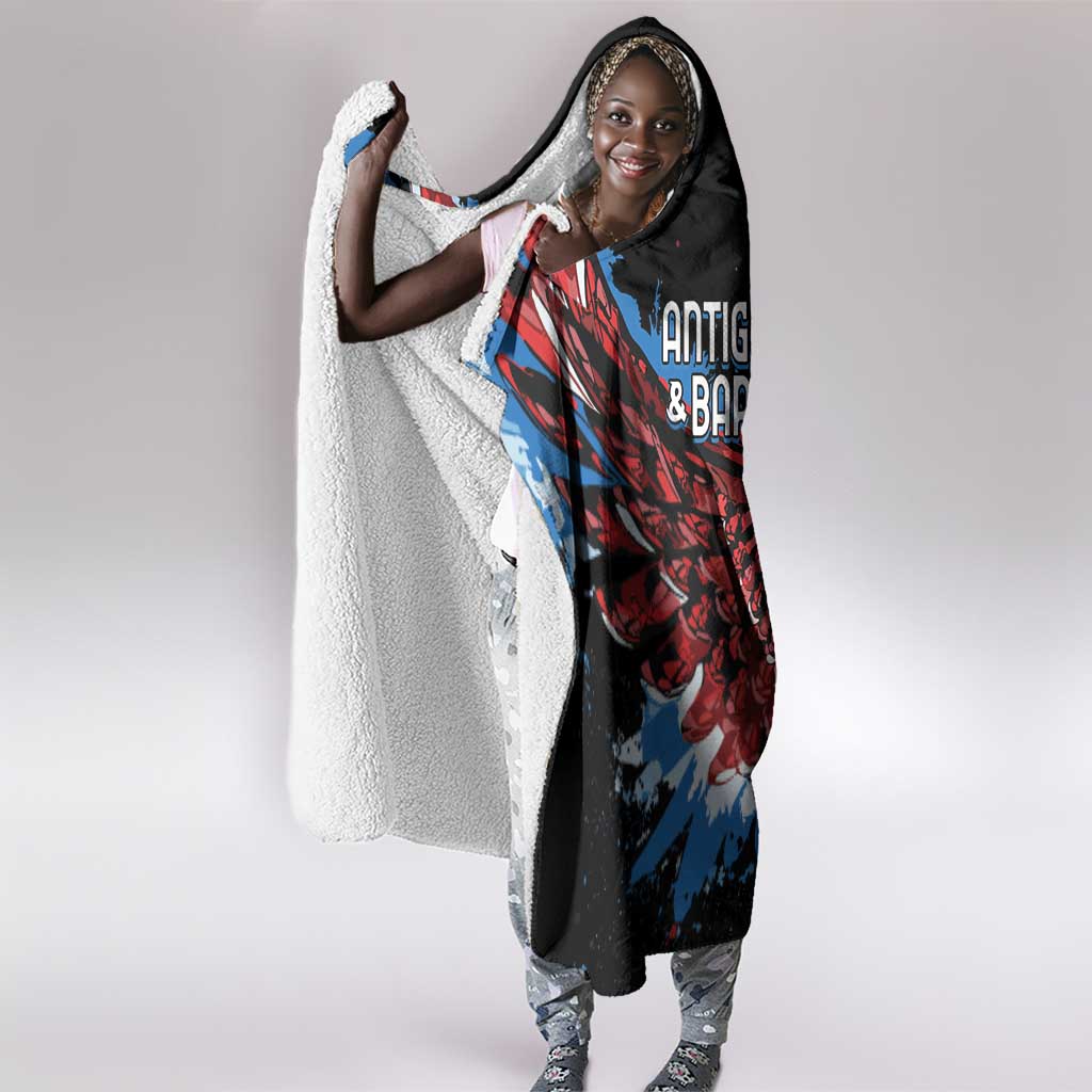 Afro-Antigua and Barbuda Cricket Hooded Blanket Falcons Wings - Take Off - African Pride