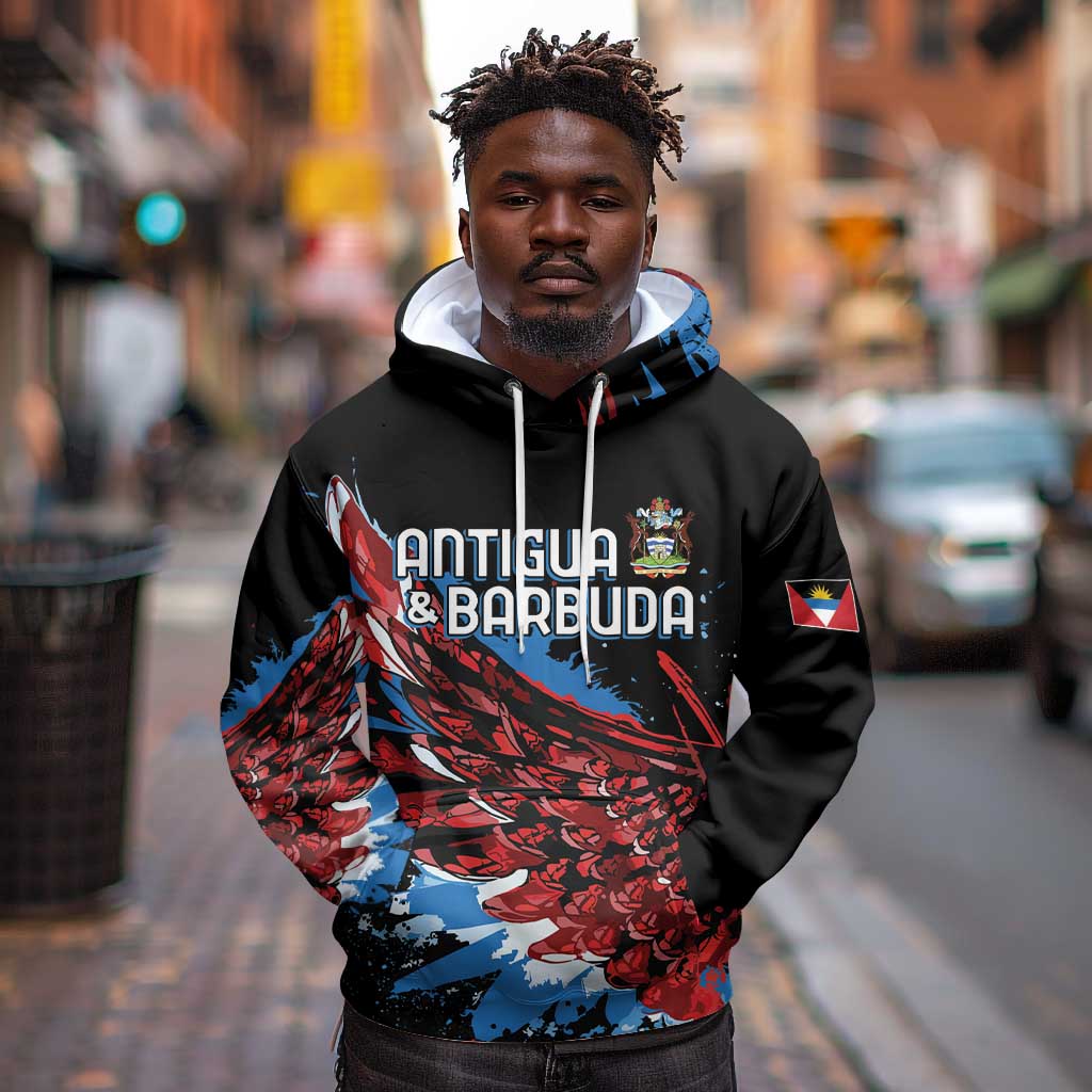 Afro-Antigua and Barbuda Cricket Custom Hoodie Falcons Wings - Take Off - African Pride