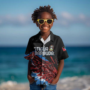 Afro-Antigua and Barbuda Cricket Custom Kid Hawaiian Shirt Falcons Wings - Take Off - African Pride
