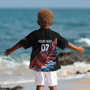 Afro-Antigua and Barbuda Cricket Custom Kid Hawaiian Shirt Falcons Wings - Take Off - African Pride