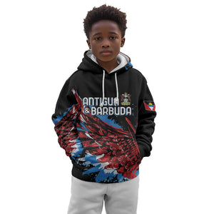 Afro-Antigua and Barbuda Cricket Custom Kid Hoodie Falcons Wings - Take Off - African Pride