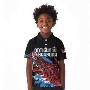 Afro-Antigua and Barbuda Cricket Custom Kid Polo Shirt Falcons Wings - Take Off - African Pride