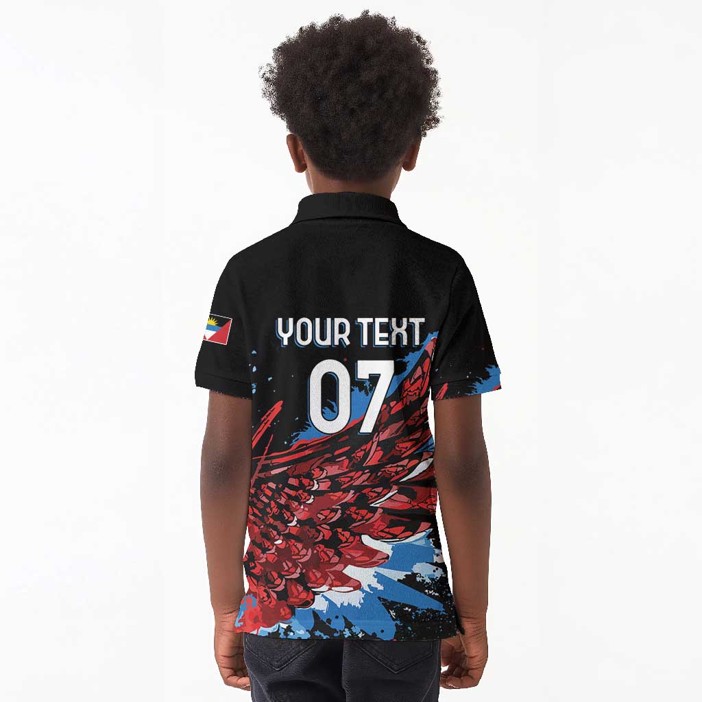 Afro-Antigua and Barbuda Cricket Custom Kid Polo Shirt Falcons Wings - Take Off - African Pride