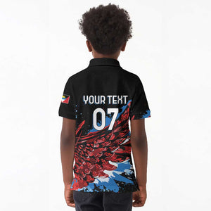 Afro-Antigua and Barbuda Cricket Custom Kid Polo Shirt Falcons Wings - Take Off - African Pride