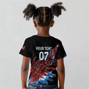 Afro-Antigua and Barbuda Cricket Custom Kid T shirt Falcons Wings - Take Off - African Pride