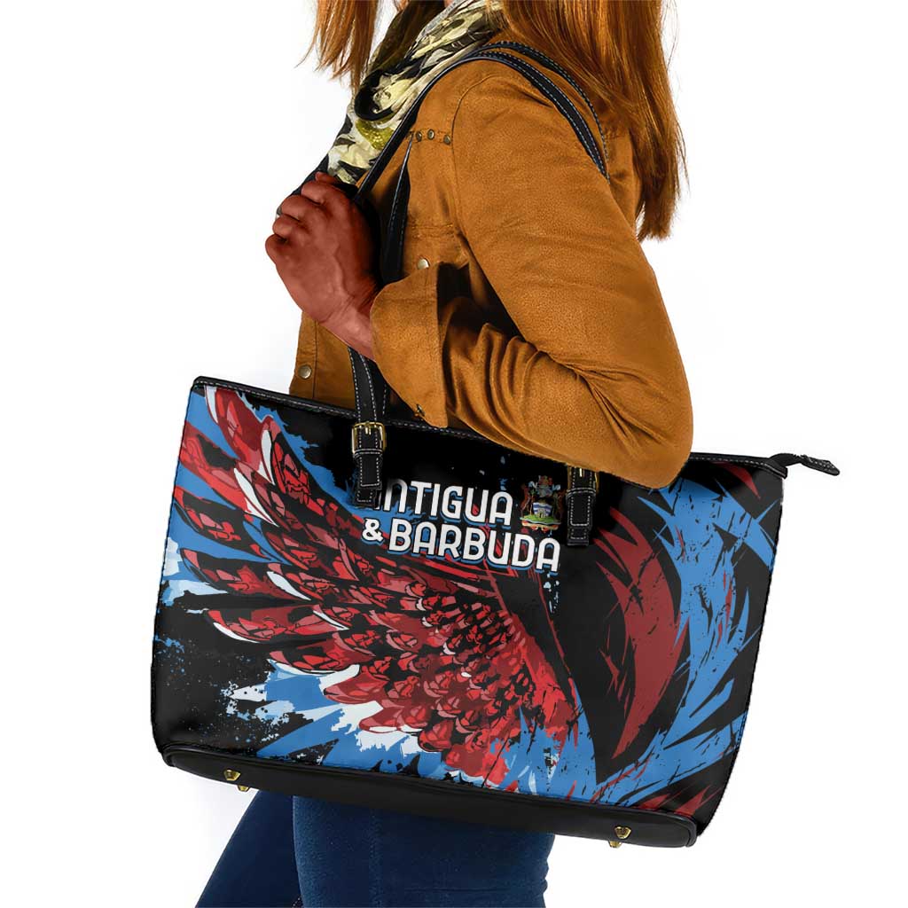 Afro-Antigua and Barbuda Cricket Leather Tote Bag Falcons Wings - Take Off - African Pride