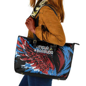 Afro-Antigua and Barbuda Cricket Leather Tote Bag Falcons Wings - Take Off - African Pride