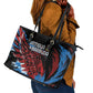 Afro-Antigua and Barbuda Cricket Leather Tote Bag Falcons Wings - Take Off - African Pride