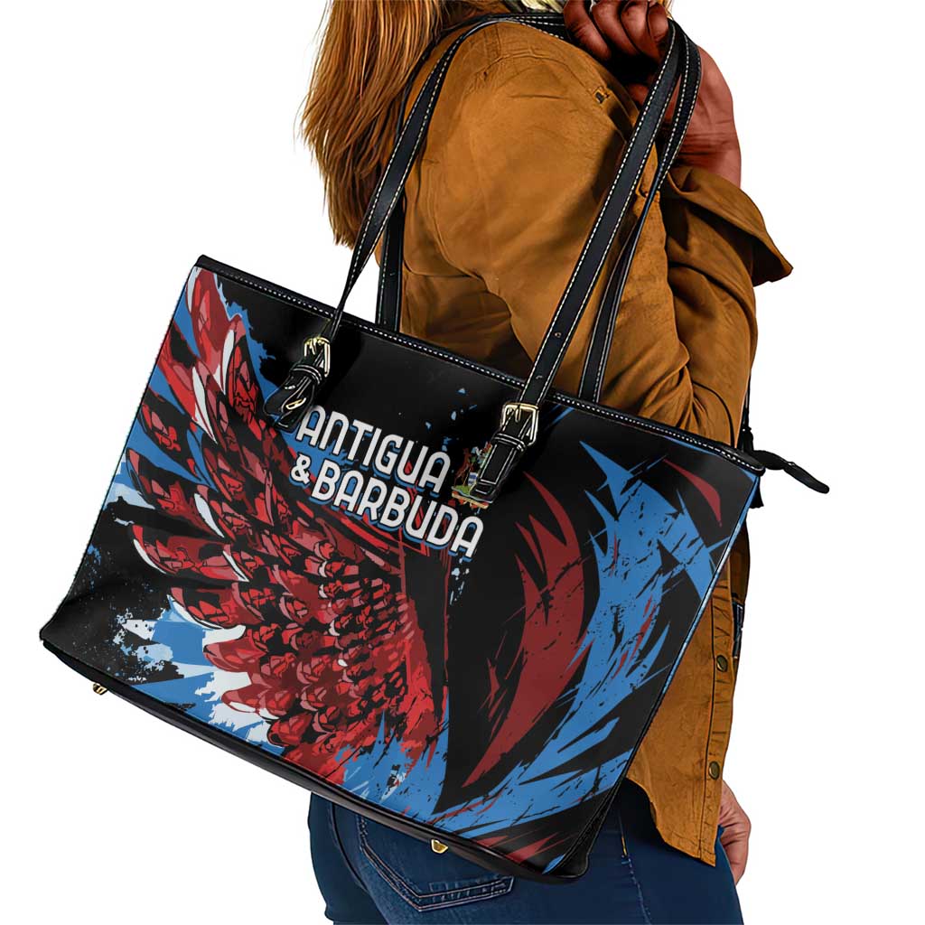Afro-Antigua and Barbuda Cricket Leather Tote Bag Falcons Wings - Take Off - African Pride