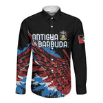 Afro-Antigua and Barbuda Cricket Custom Long Sleeve Button Shirt Falcons Wings - Take Off - African Pride