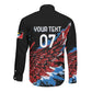 Afro-Antigua and Barbuda Cricket Custom Long Sleeve Button Shirt Falcons Wings - Take Off - African Pride