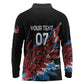 Afro-Antigua and Barbuda Cricket Custom Long Sleeve Polo Shirt Falcons Wings - Take Off - African Pride