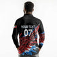 Afro-Antigua and Barbuda Cricket Custom Long Sleeve Polo Shirt Falcons Wings - Take Off - African Pride