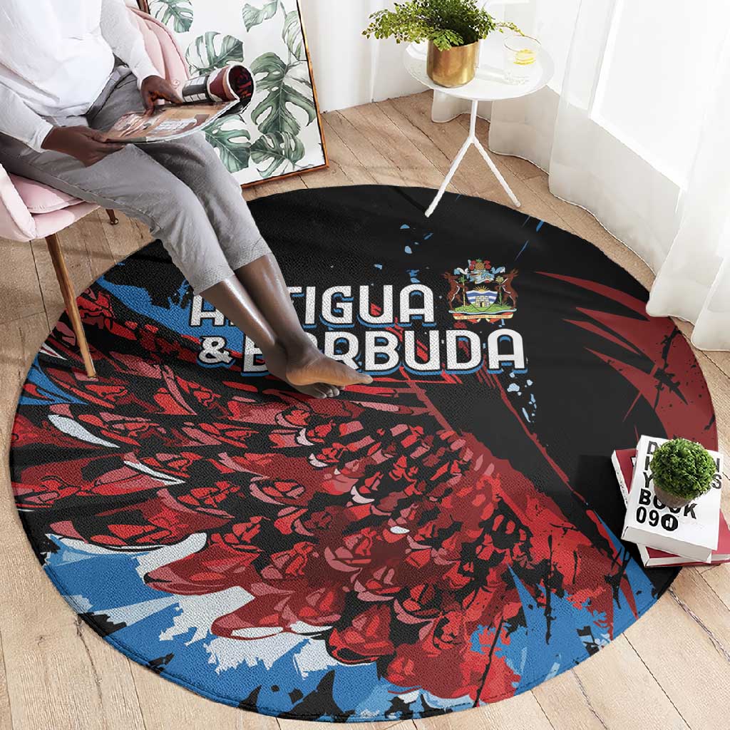 Afro-Antigua and Barbuda Cricket Round Carpet Falcons Wings - Take Off - African Pride