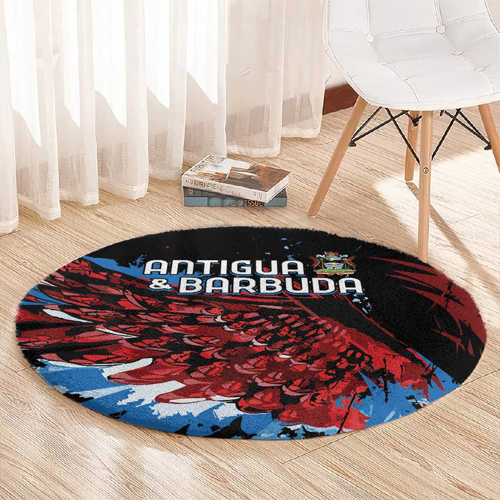 Afro-Antigua and Barbuda Cricket Round Carpet Falcons Wings - Take Off - African Pride