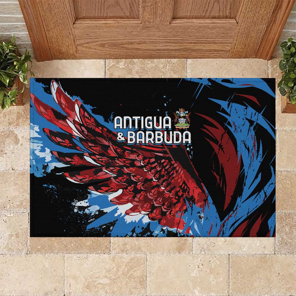 Afro-Antigua and Barbuda Cricket Rubber Doormat Falcons Wings - Take Off - African Pride