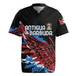 Afro-Antigua and Barbuda Cricket Custom Rugby Jersey Falcons Wings - Take Off - African Pride