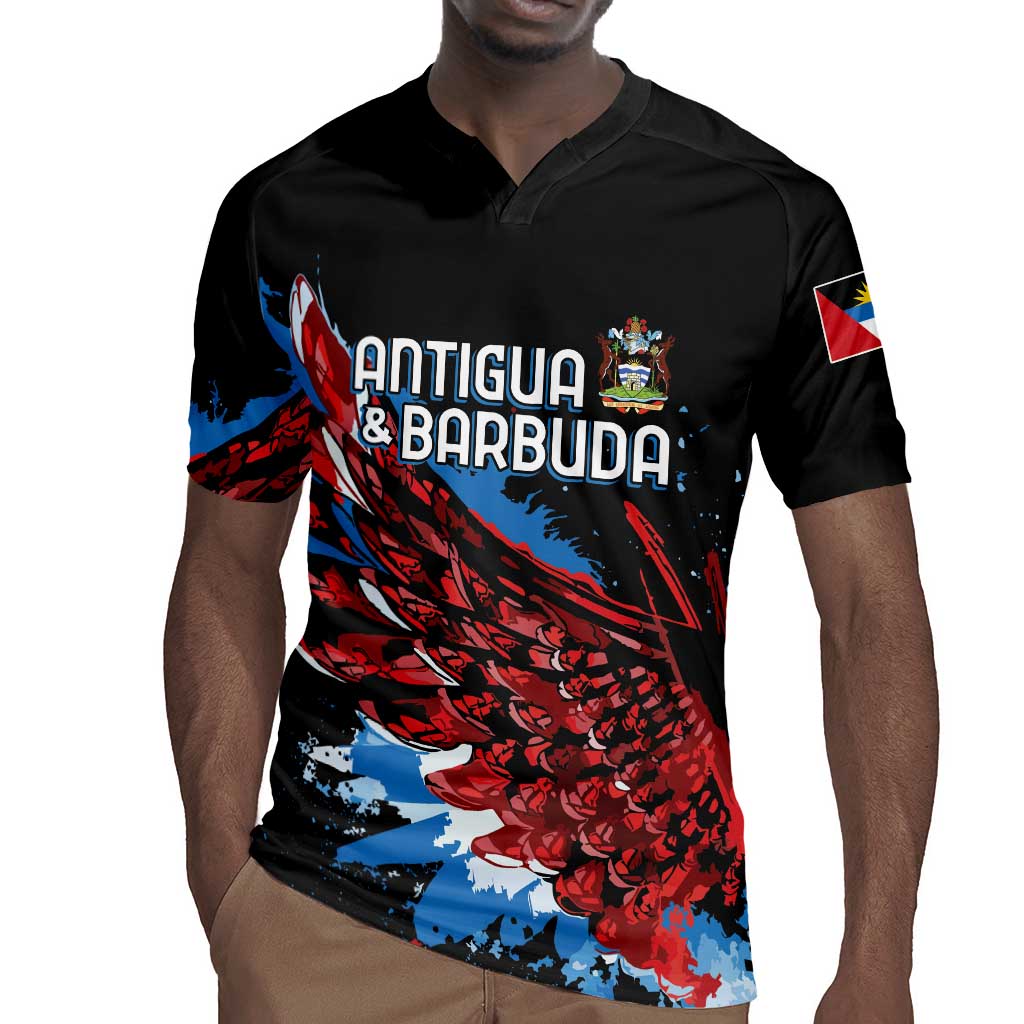 Afro-Antigua and Barbuda Cricket Custom Rugby Jersey Falcons Wings - Take Off - African Pride