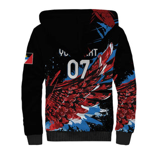Afro-Antigua and Barbuda Cricket Custom Sherpa Hoodie Falcons Wings - Take Off - African Pride