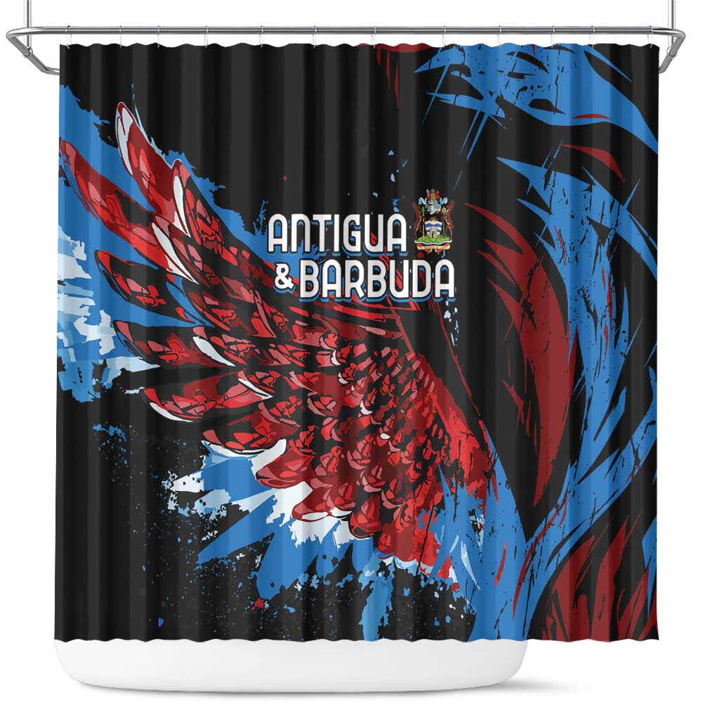 Afro-Antigua and Barbuda Cricket Shower Curtain Falcons Wings - Take Off - African Pride