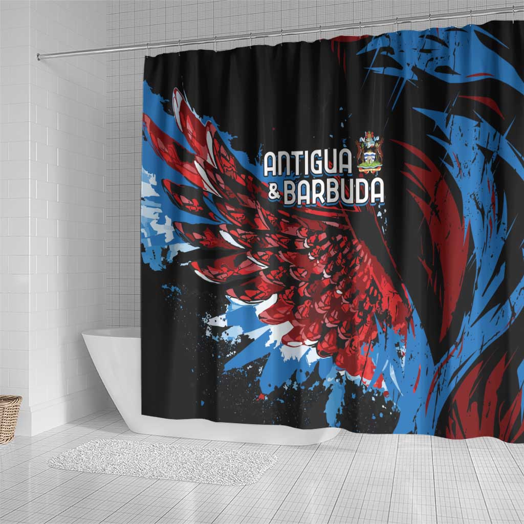 Afro-Antigua and Barbuda Cricket Shower Curtain Falcons Wings - Take Off - African Pride