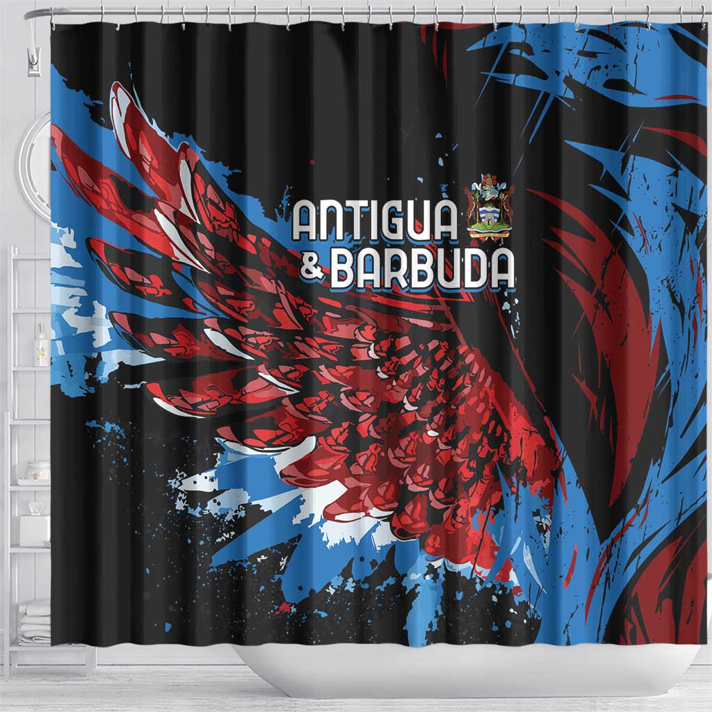 Afro-Antigua and Barbuda Cricket Shower Curtain Falcons Wings - Take Off - African Pride