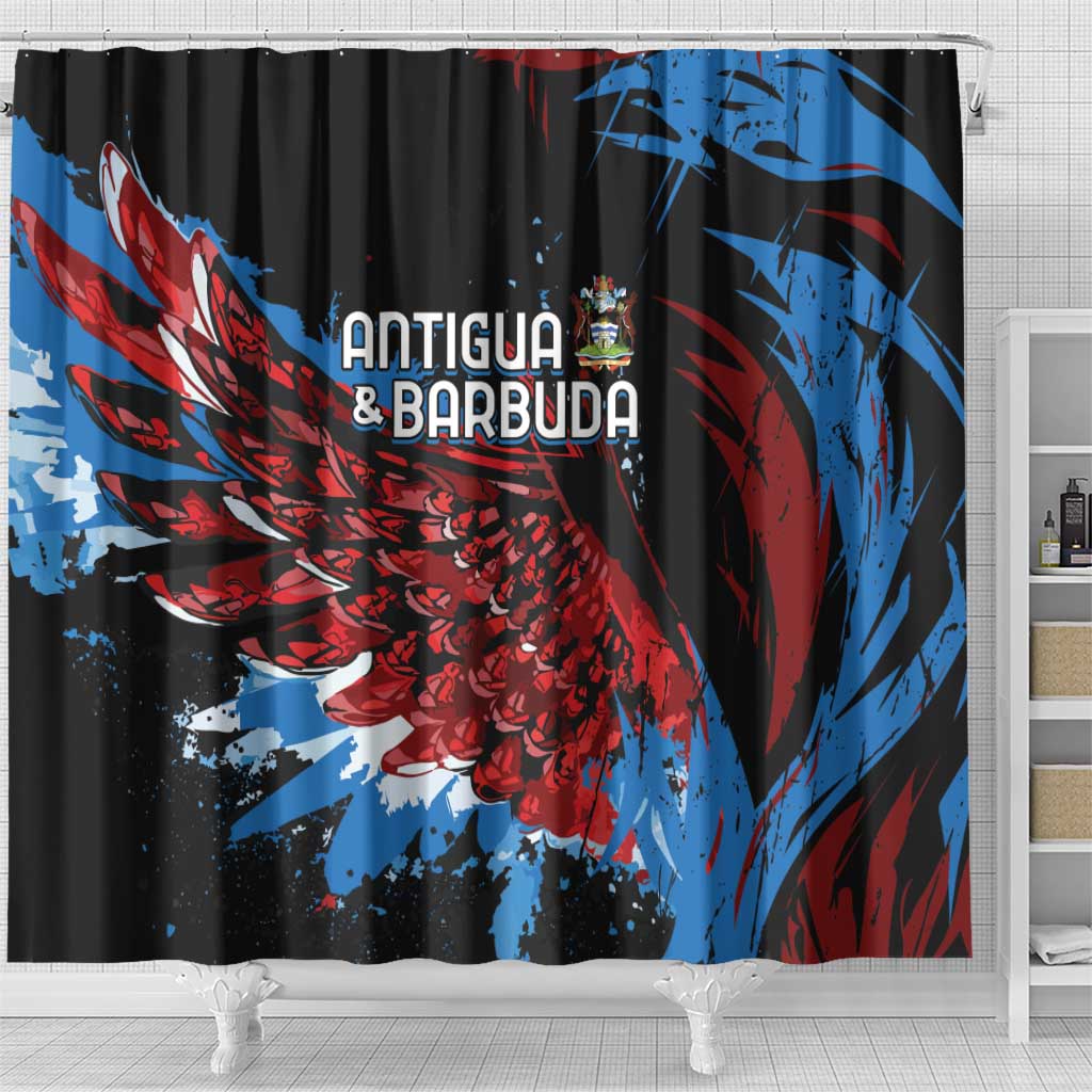 Afro-Antigua and Barbuda Cricket Shower Curtain Falcons Wings - Take Off - African Pride